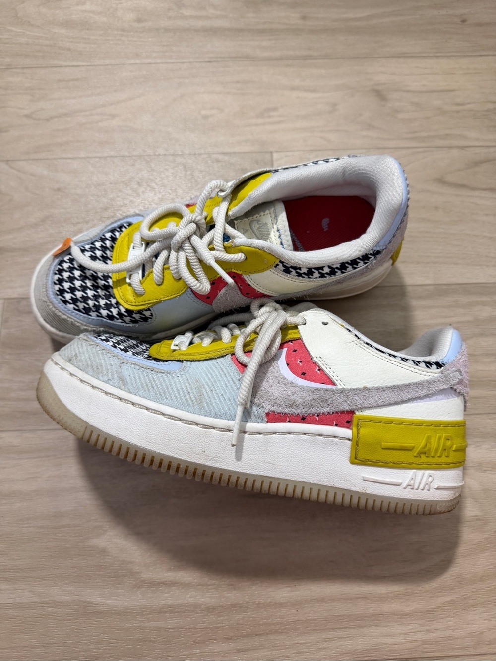 Nike Air Force 1 Shadow Patchwork sneakers multicolor low top size 7.5